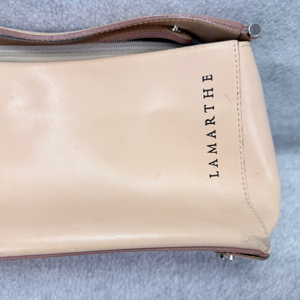 Lamarthe Shoulder Bag Womens Small Tan Leather Baguette Vintage - Picture 5 of 16